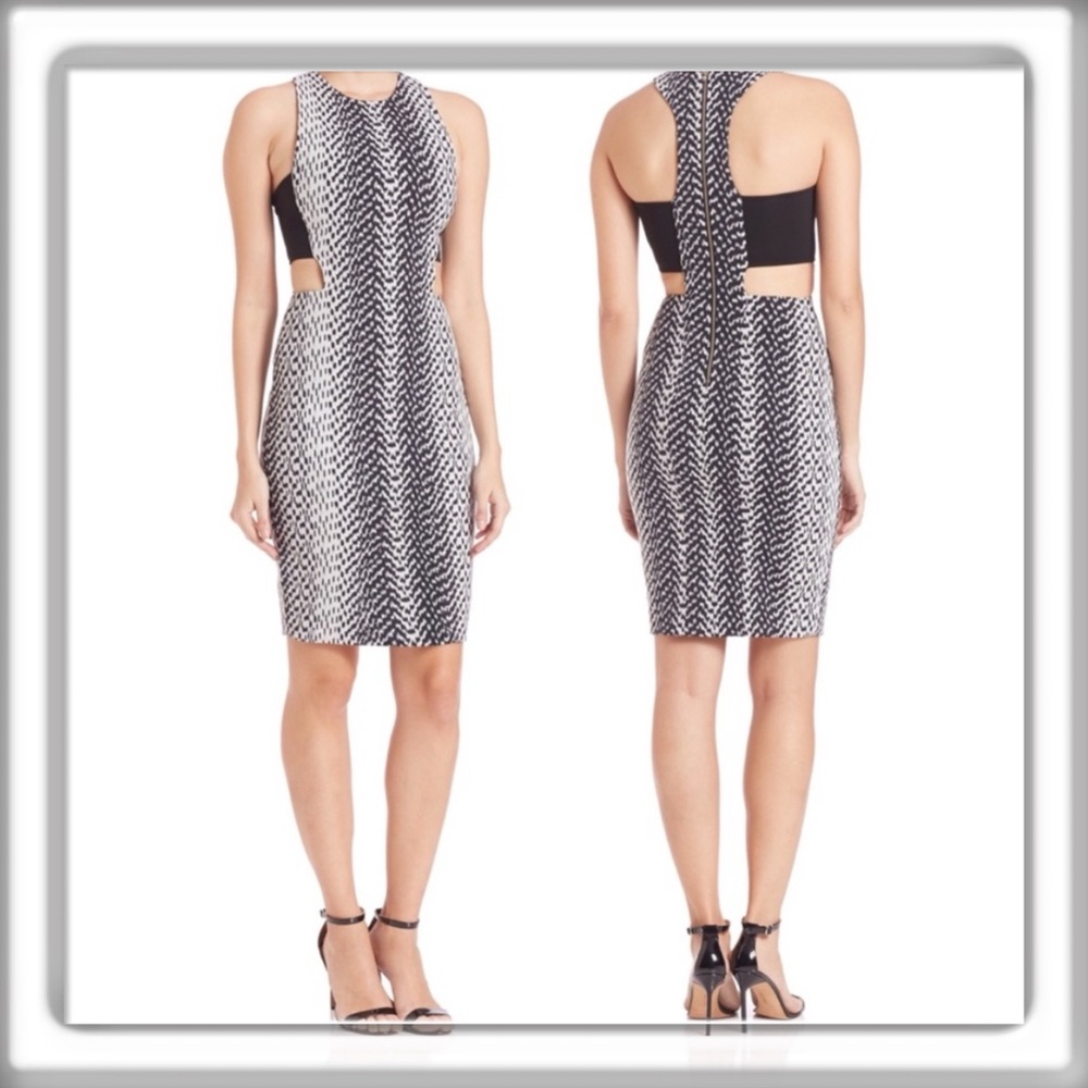 Elizabeth and James Ikat Phoenix Above Knee Sleeveless Dress Cutouts Size XS 00